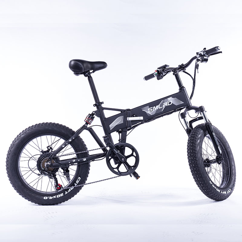 Smlro M6 7 Speed 350W Brushless Motor 10Ah Lithium Battery Folding Frame Fat Tire Spoke Wheel Electric Snow Bike