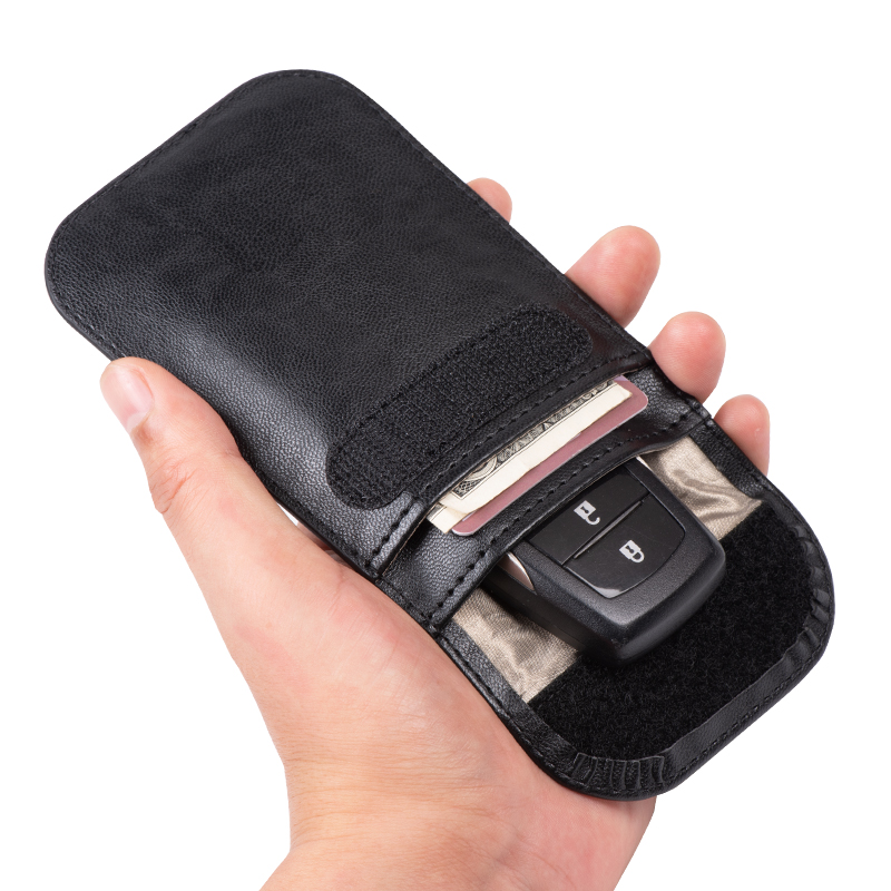 Индивидуальный Логотип, Роскошный чехол из искусственной кожи, Rfid, полный Чехол для автомобильного ключа, чехол, сигнальный блок, защитный кошелек, сумка, брелок с цепочкой