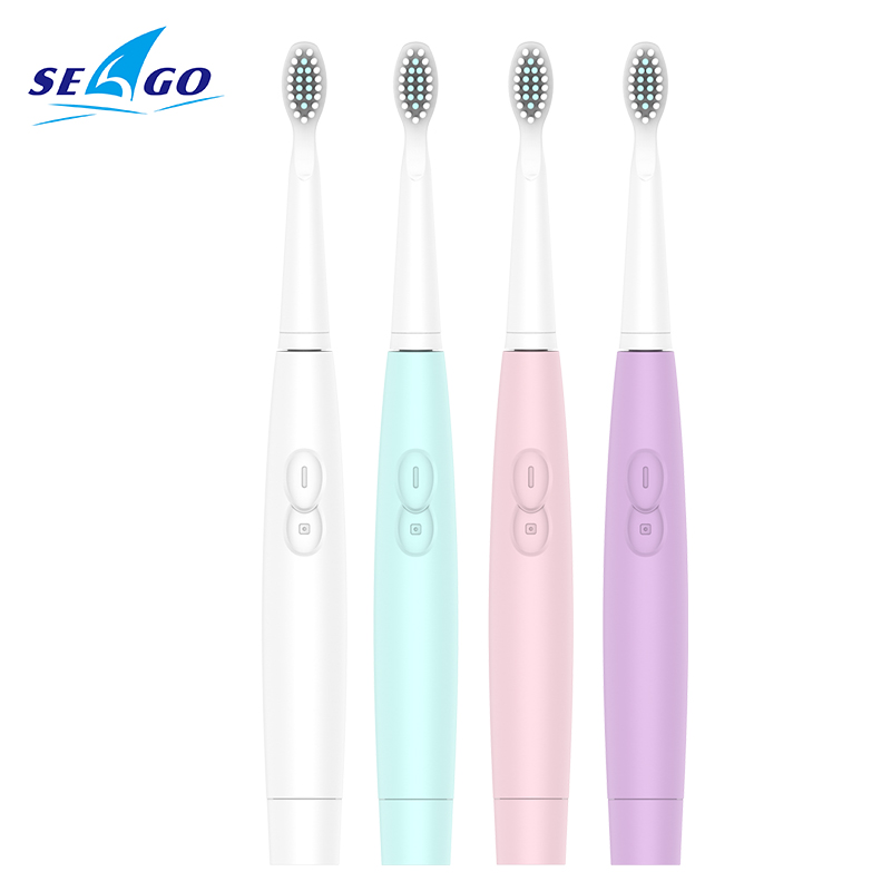 SEAGO SG2301 IPX7 дешевая электрическая ультразвуковая Вибрирующая зубная щетка с аккумулятором на 40000 движений для взрослых