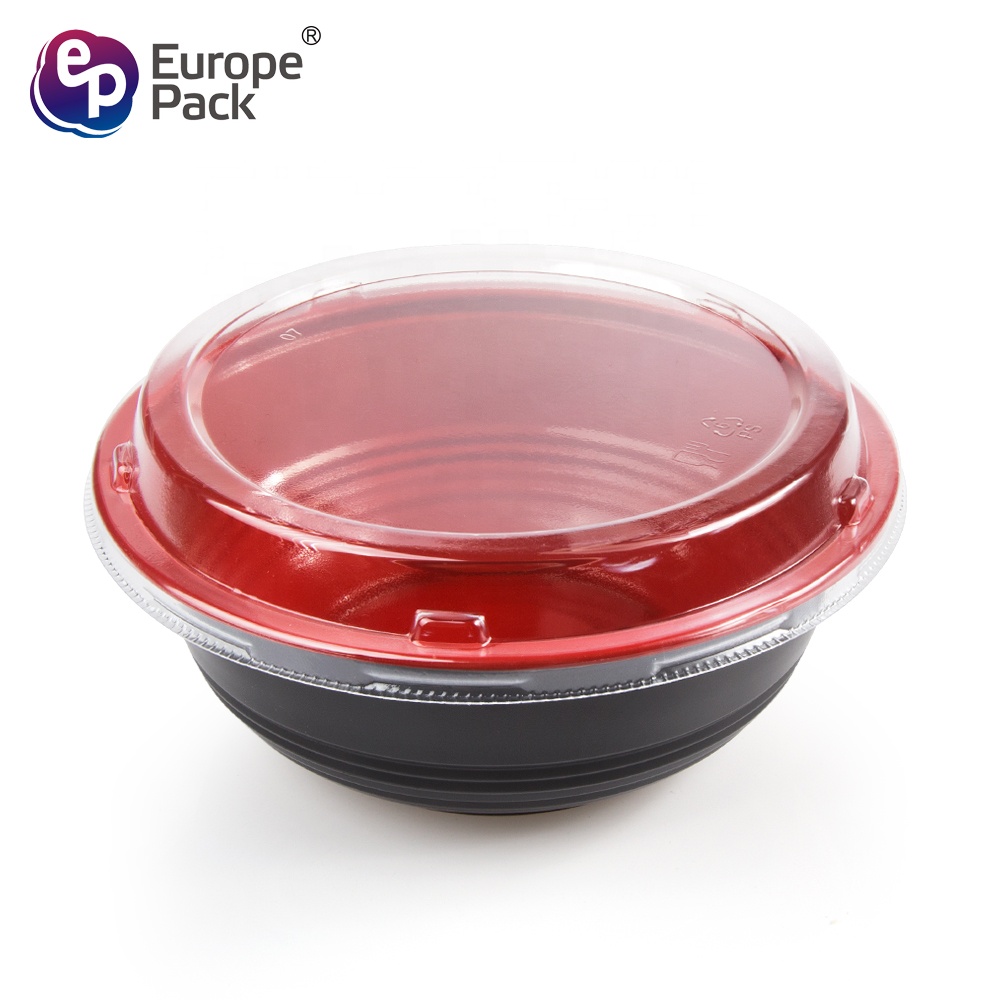 Новые продукты, высокое качество, 700 мл одноразовая пластиковая чаша donburi с крышками