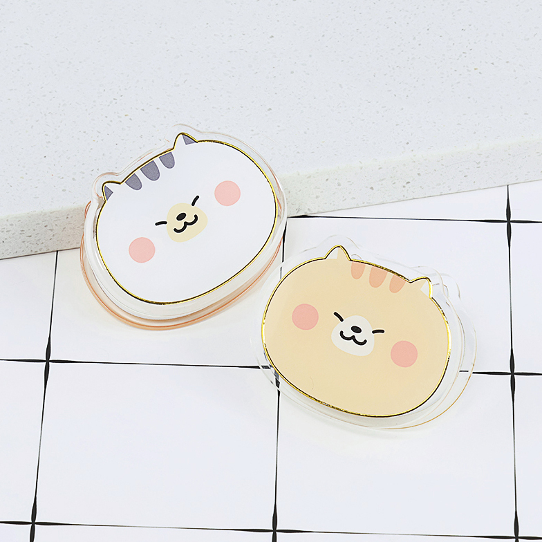 Custom Sticky Notes Acrylic Paper Cartoon Stationery Clip Plastic Clamp Custom Logo Cute Two-sided Pattern Acrylic Paper Clips