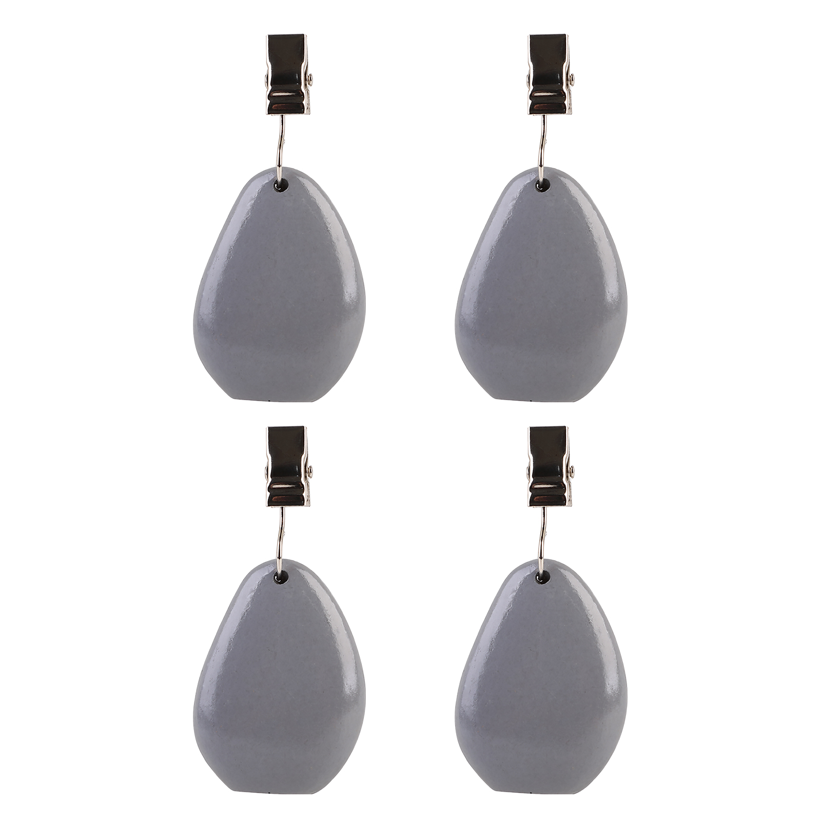 Set of 4 Grey Cobblestone Design Table Cover Tablecloth Weights Clips Hand Painted Tablecloth Clips