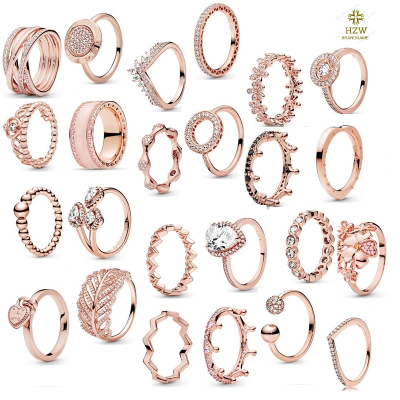 2021 new 925 silver plated rose gold ring jewelery