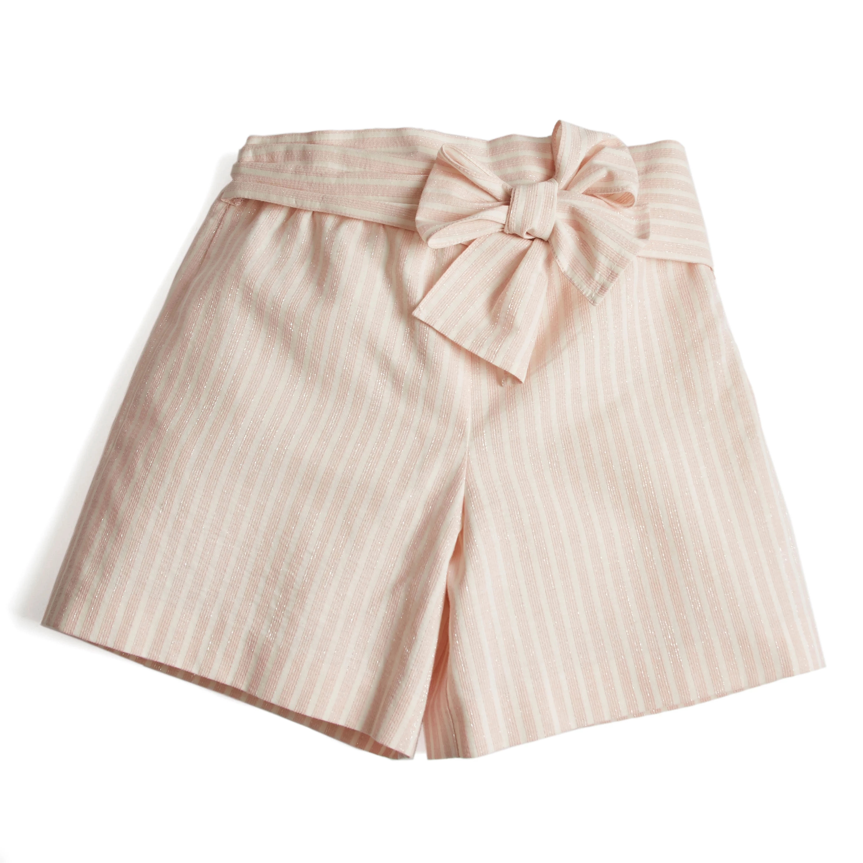 girls boutique clothing pink stripes baby girl shorts with bow