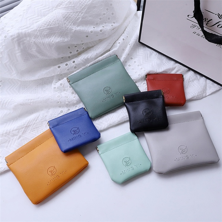New Style Luxury Fashion Mini Purse Bag Embossed Logo PU Travel Bags Small Portable PU Leather Jewelry Makeup Case Bag Lipstick