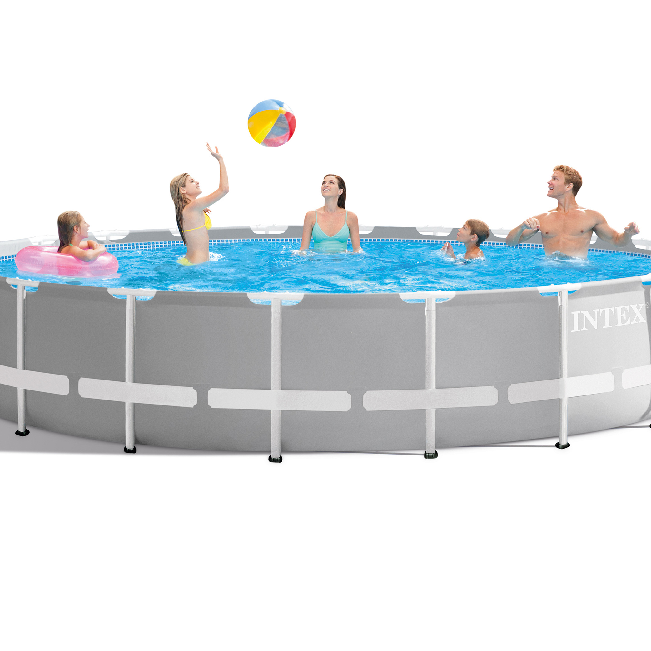 Семейный бассейн с уличной металлической рамой INTEX 26732 18 футов X 48 дюймов