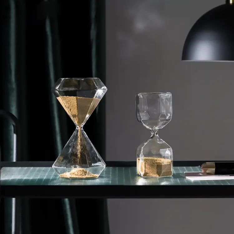 Manufacturer Unique Glass Gifts 15 Minute Hourglass Sand Timer With Golden Sand