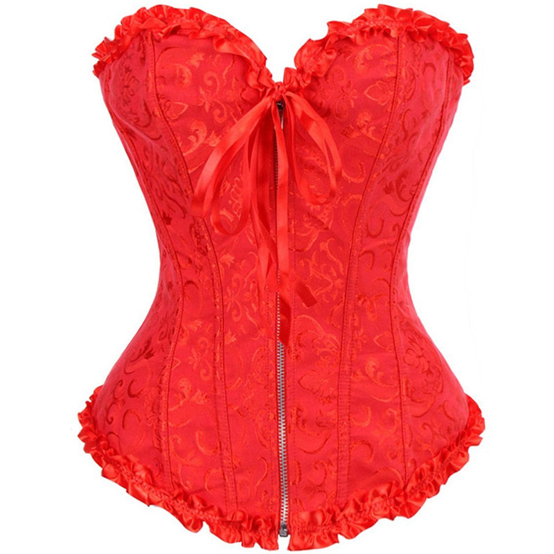 Wholesale Women Shapewear Lace Zipper Wedding Corset