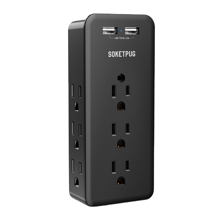 Factory direct general household charging equipment 9 AC Outlets 1250J Surge Protection Power Strip