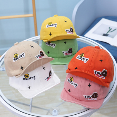 2021 New Listing Hemming Super Cute Baby Boys   Girls Cap Kids Hat 100% Cotton Children Baseball Hat