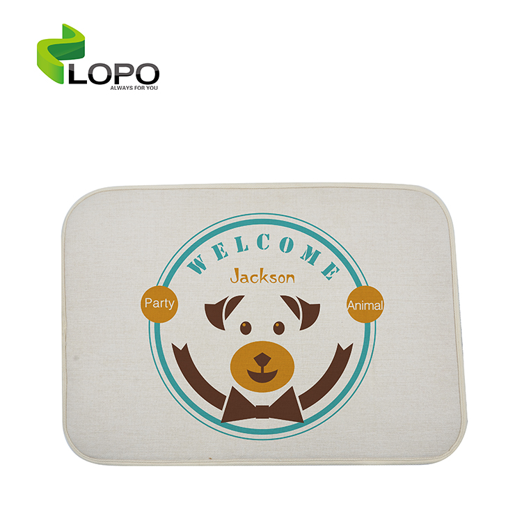 High Quality!!! Personalized Sublimation Textile for Linen Floor Mat