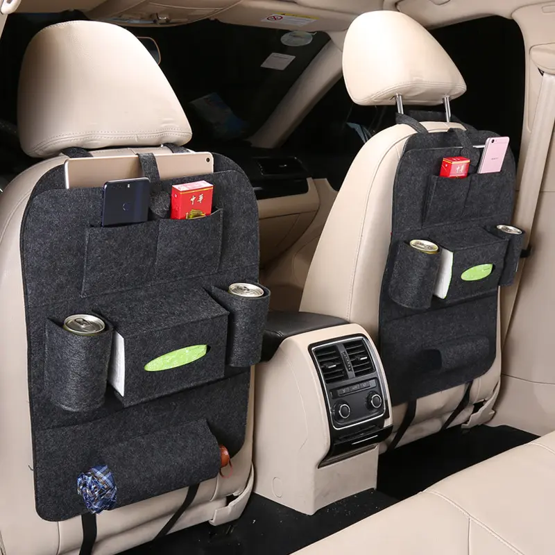 Multi Function Backseat Organizer Auto Back Interior Storage Bag Car Cover Protector Folding Back Seat