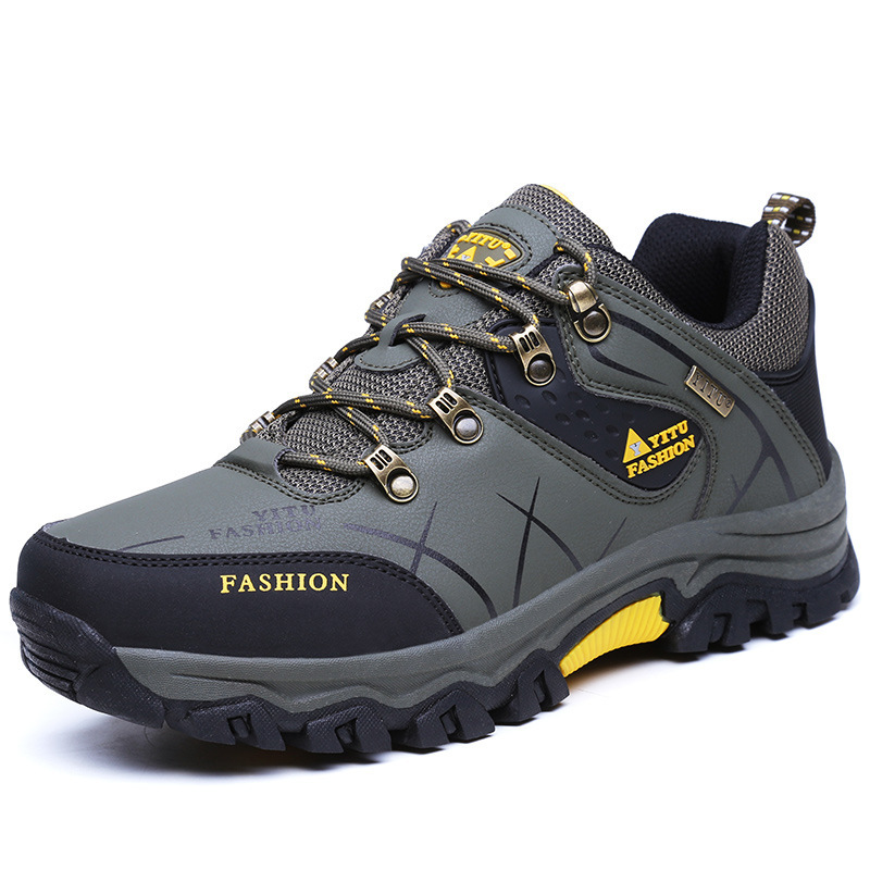 Men's Low-Top Outdoor Hiking Waterproof Shoes Non-Slip Hiking Hiking Shoes Warm Trail Running Shoes