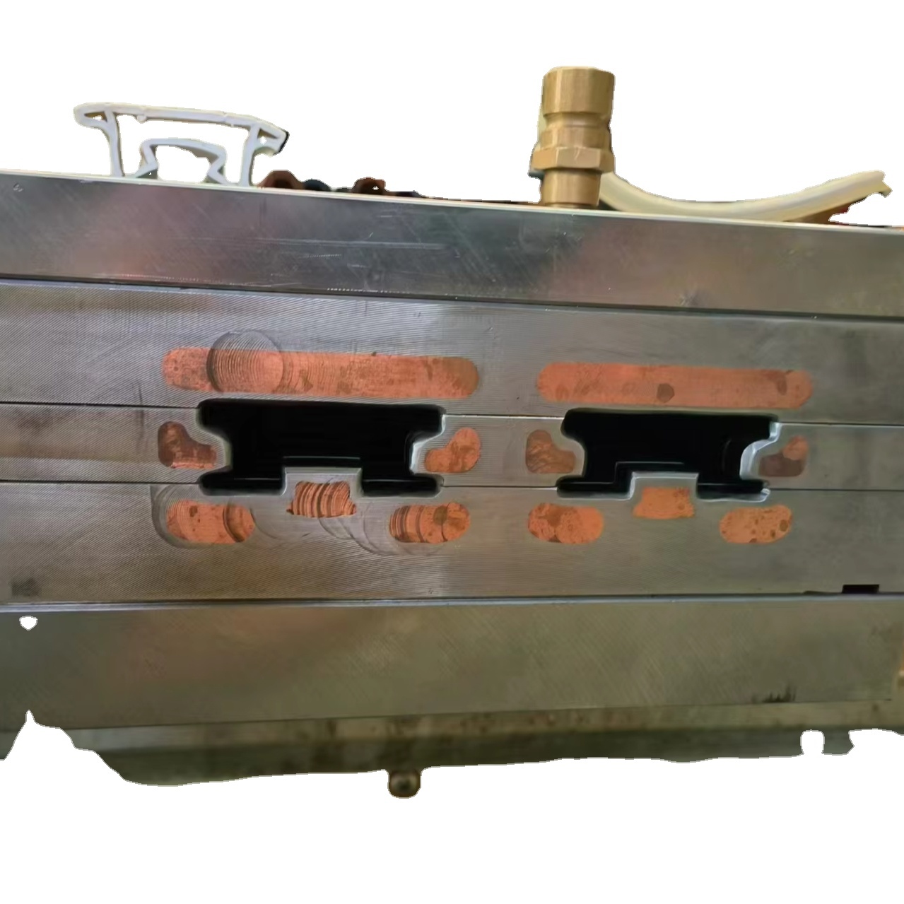 Plastic extrusion machine molds