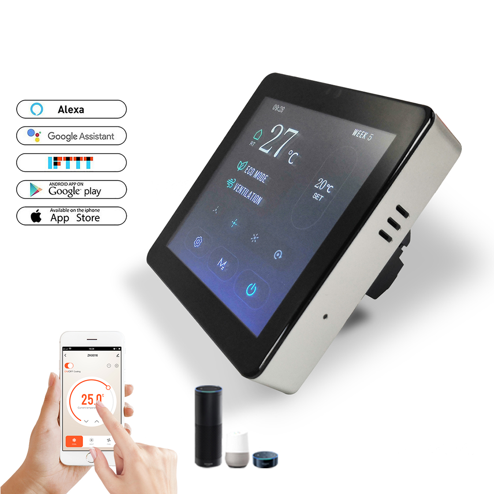 Программируемый комнатный Сенсорный Термостат с функцией Wifi Modbus Google Home Alexa Amazon