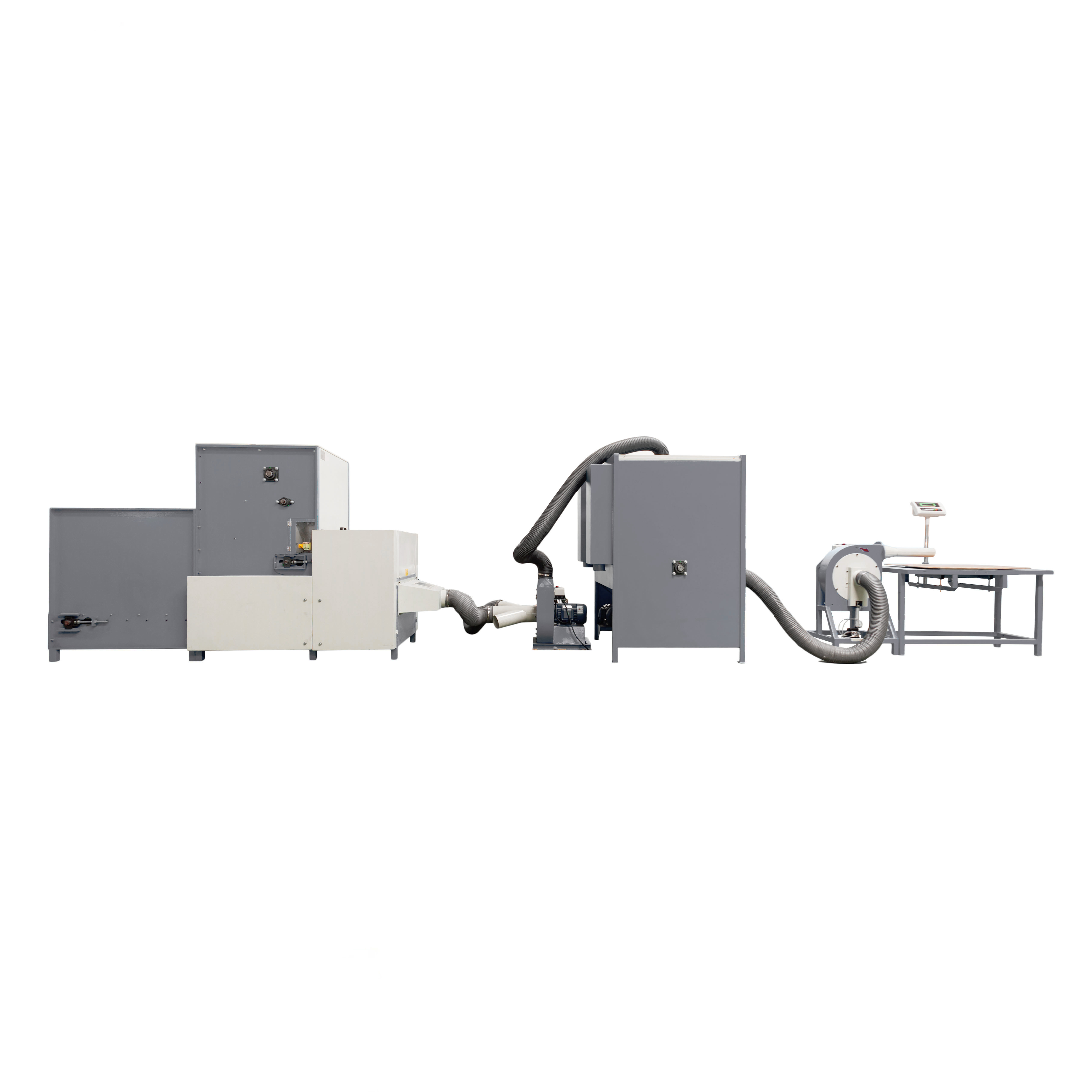 2021 automatic fiber opening mixing container memory foam toy pillow filling machine line for sale