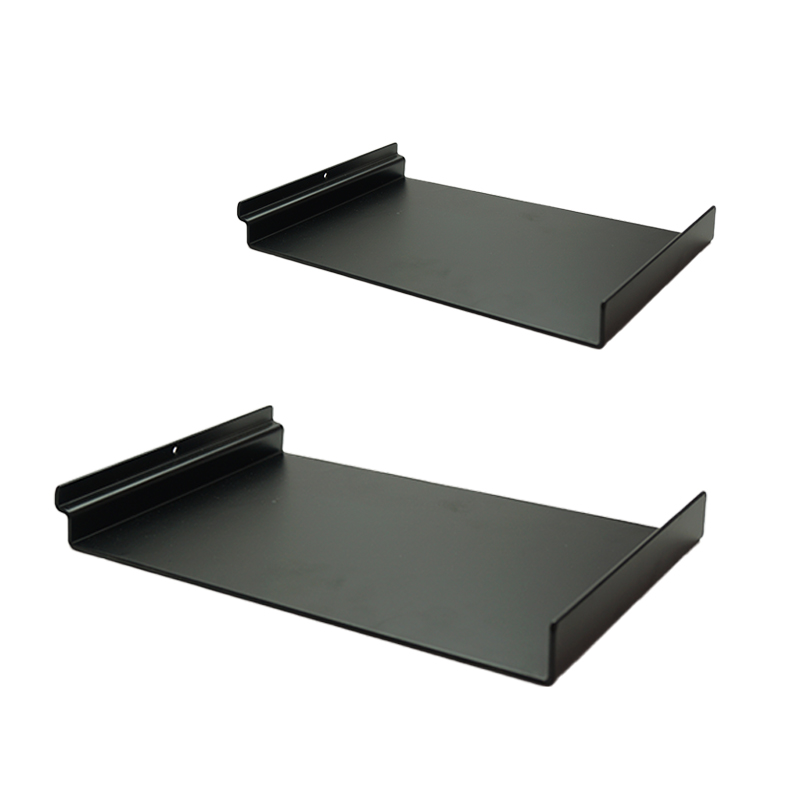 Customizable Slatwall Hooks Metal Wholesale/Minimalist black metal Bathroom rack /Wall Display Wooden Panels Hooks