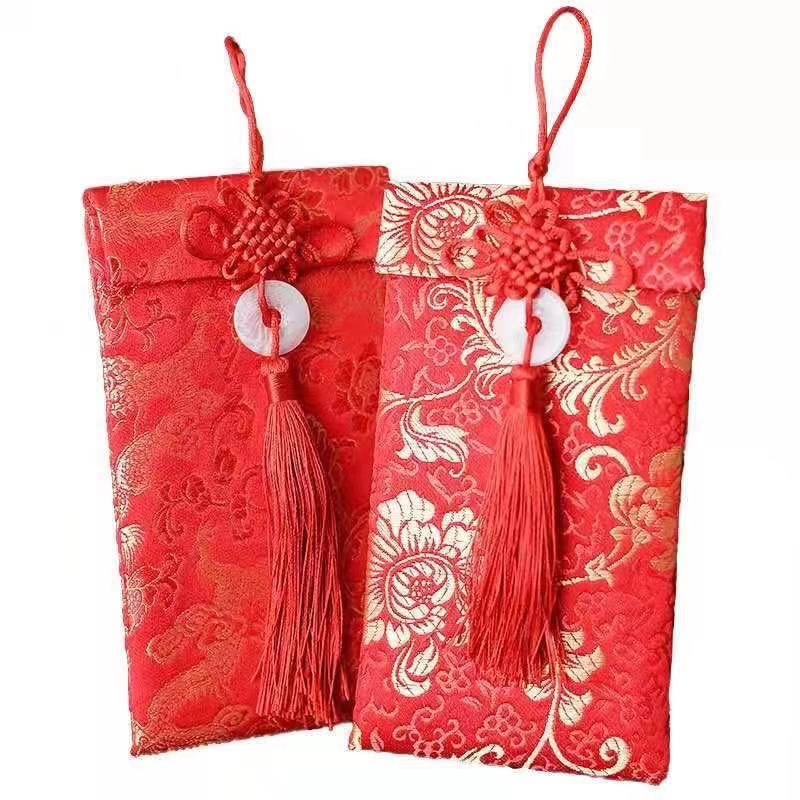 Chinese new year red pouch envelopes Hong bao gift bag