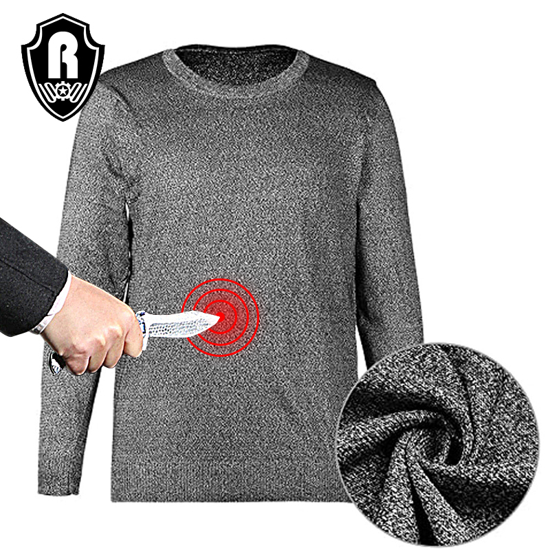 High Quality Level 5 Cut Resistant Clothing Safety Gear T-shirt With O Neck Long Sleeve