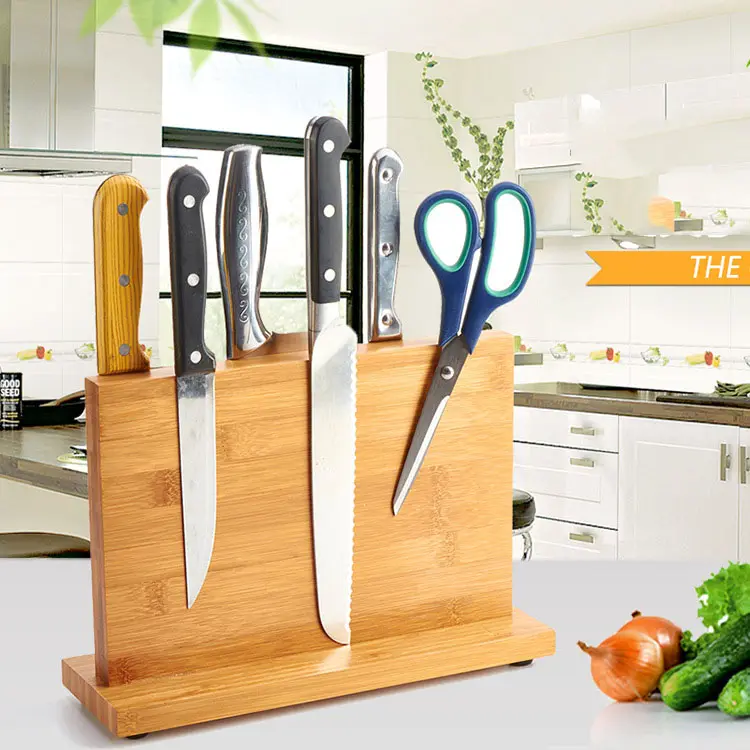 Kitchen Household Cutting Board Rack Wooden Knife Shelf
