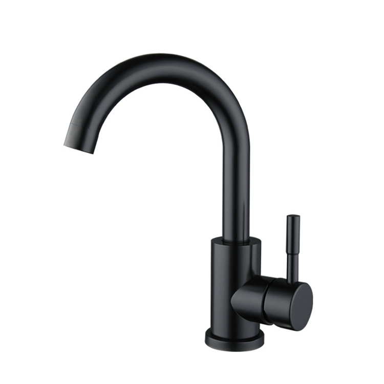 healthy lead free basin faucet single matt black high