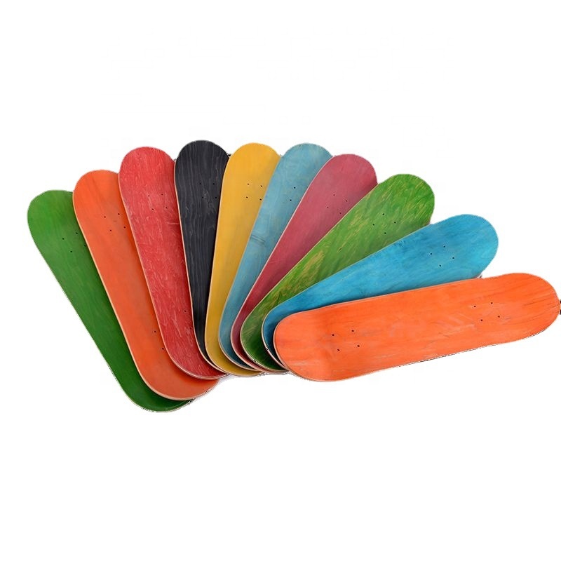 China suppliers custom branded professional skate boards 7 ply 100%canadian maple wood skateboard deck