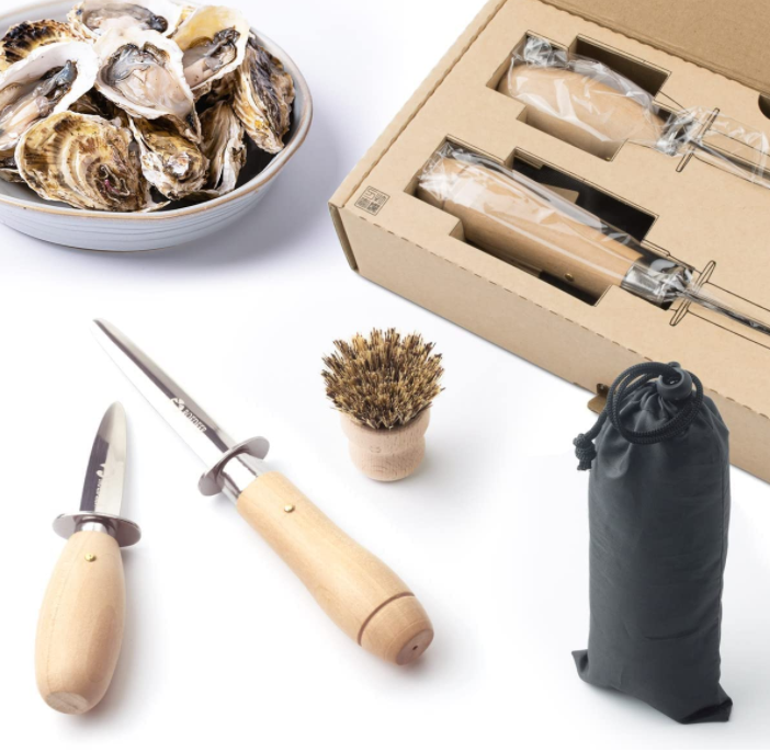 Shucking нож для моллюсков, морепродуктов, набор инструментов с деревянной ручкой