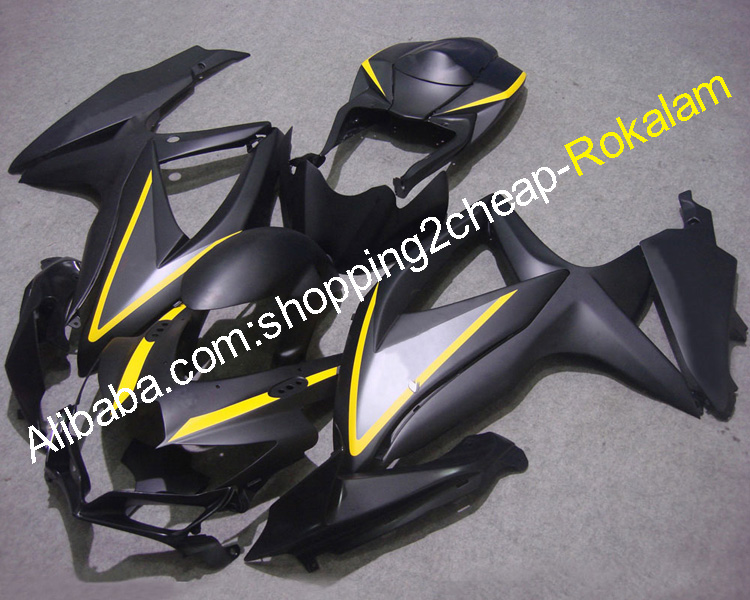 Популярные детали кузова мотоцикла для Suzuki GSXR600 08 09 10 GSXR750 2008 2009 2010 K8 GSXR черные Обтекатели мотоцикла