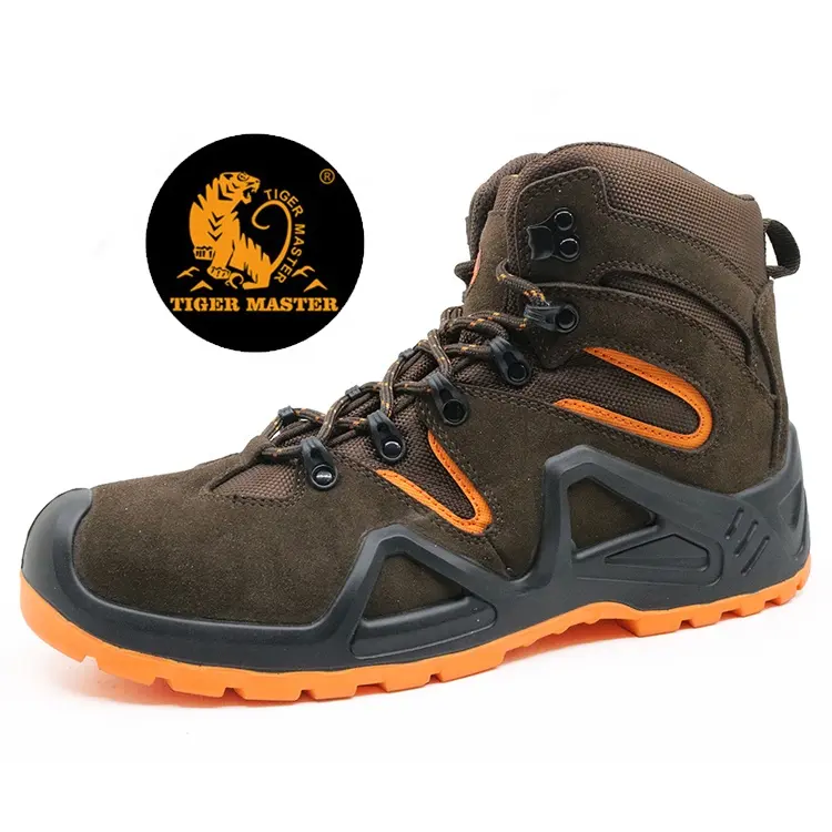 Oil slip resistant suede leather pu sole lightweight most comfortable composite toe sport hiking safety shoes italy