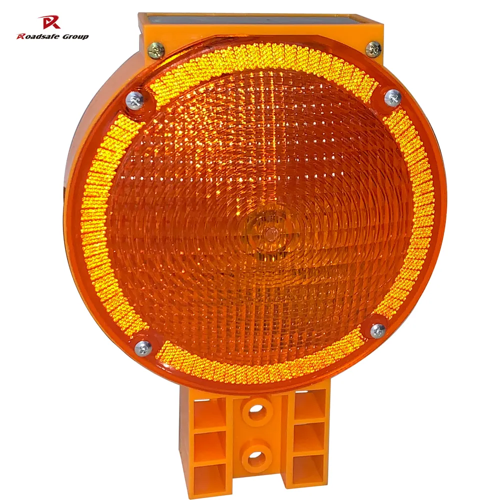 Traffic cone and barricade signal light warning light road safety solar rechargeable led flare warning light/lamp