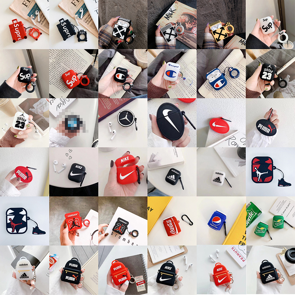 Чехол для AirPods, Модный 3D чехол в багажник, дизайнерские чехлы для наушников Apple Airpod 1 2, защитный чехол, аксессуары с ремешком в виде кольца на палец