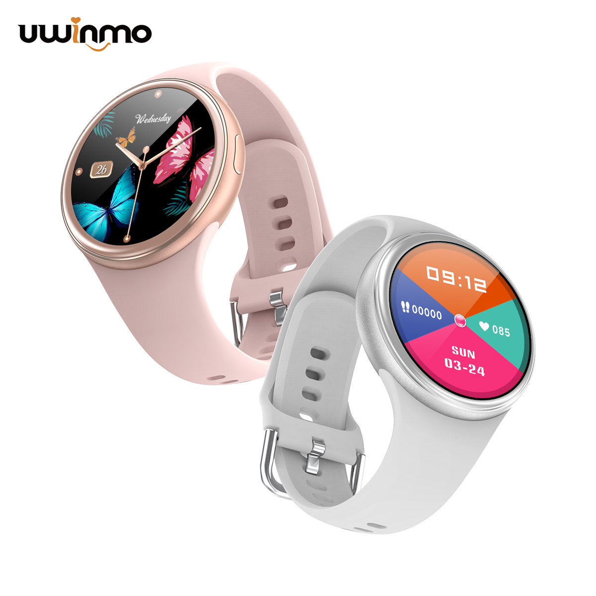2021 Trending Product Long Standby Waterproof Round Touch Screen Bracelet Q57 Smart Watch for Lady Women