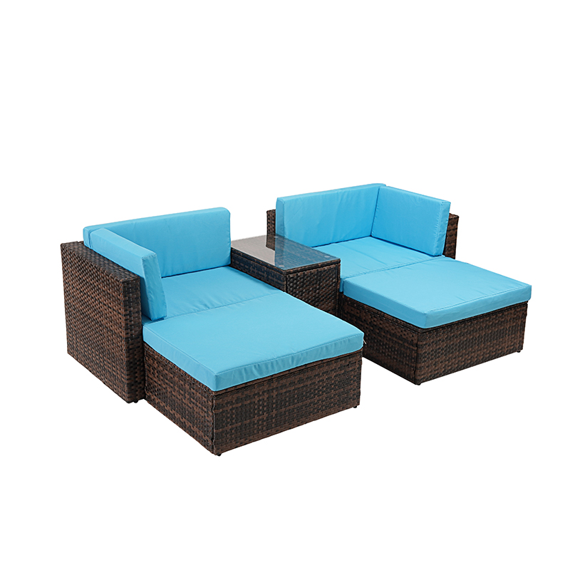 UN Leisure rattan sofa chair outdoor rattan sofa set modular loveseat patio luxury sectional sofa set