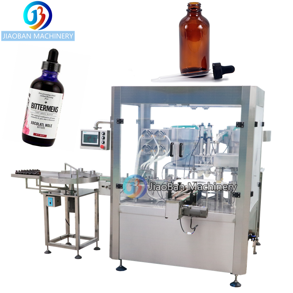 JB-YX2 e liquid filling machine, ejuice filling line for electronic cigarettes 30ml tincture dropper bottle