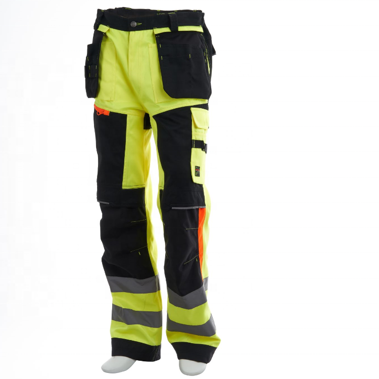 Новые мужские высоковидимые светоотражающие защитные рабочие брюки hivis рабочие брюки-карго