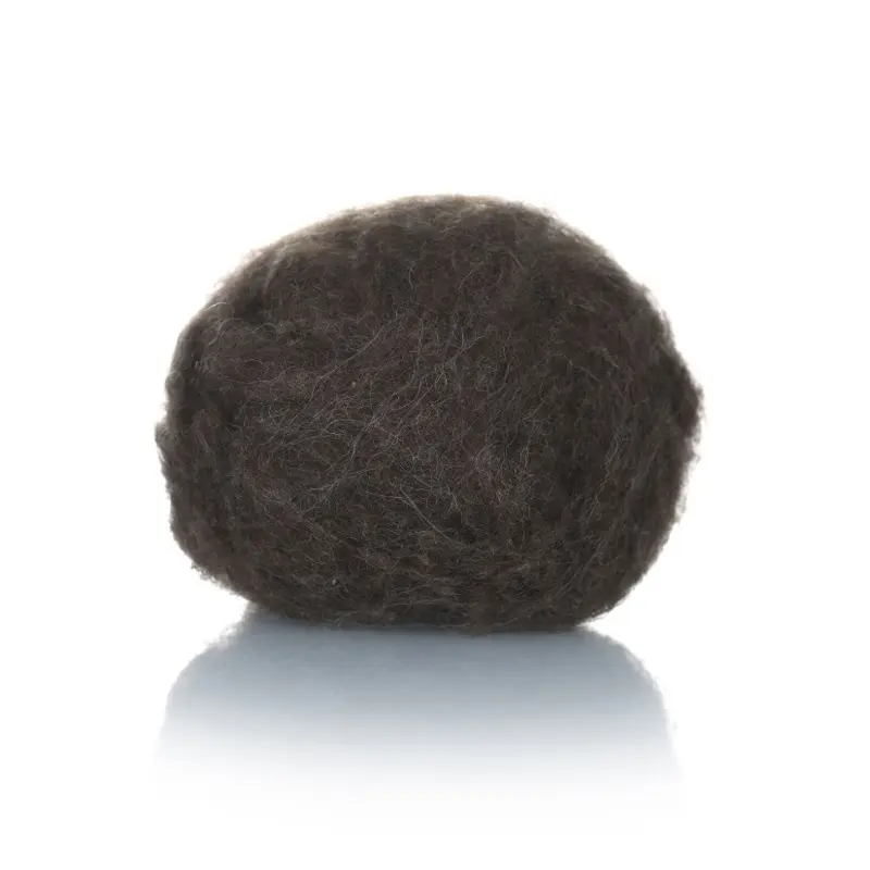 Brown 100% sheep wool carded wool 18.5-19.5mic combing wool fiber for felt