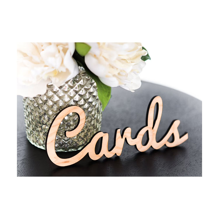 Rustic Wood Card Sign for Wedding Party Table Wooden Wedding Cards Sign