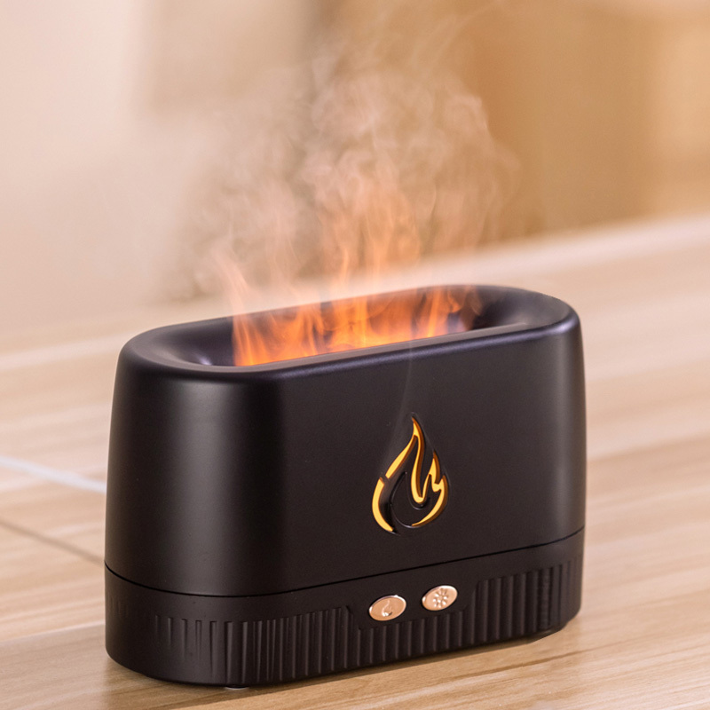 230ml Desktop Electric USB Fire Light Effect Essential Oil Air Humidifier Flame Aroma Diffusers