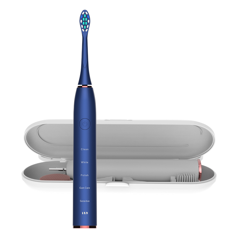 Waterproof oral cleaning sonic travel electr toothbrush with case