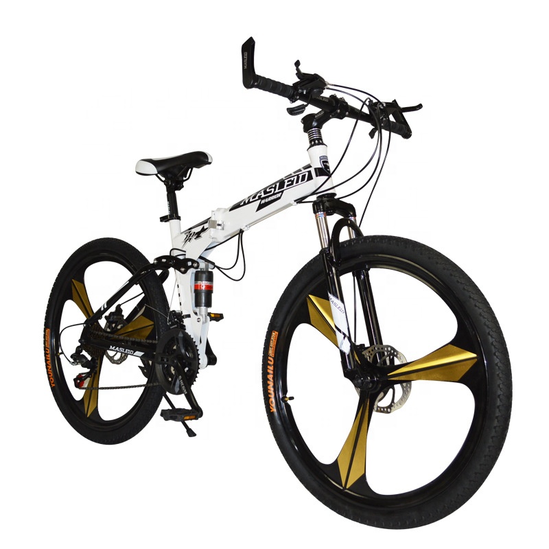 Hot sale 26 inch 21-speed double disc brake shock absorption al alloy wheel frame folding mountain bike