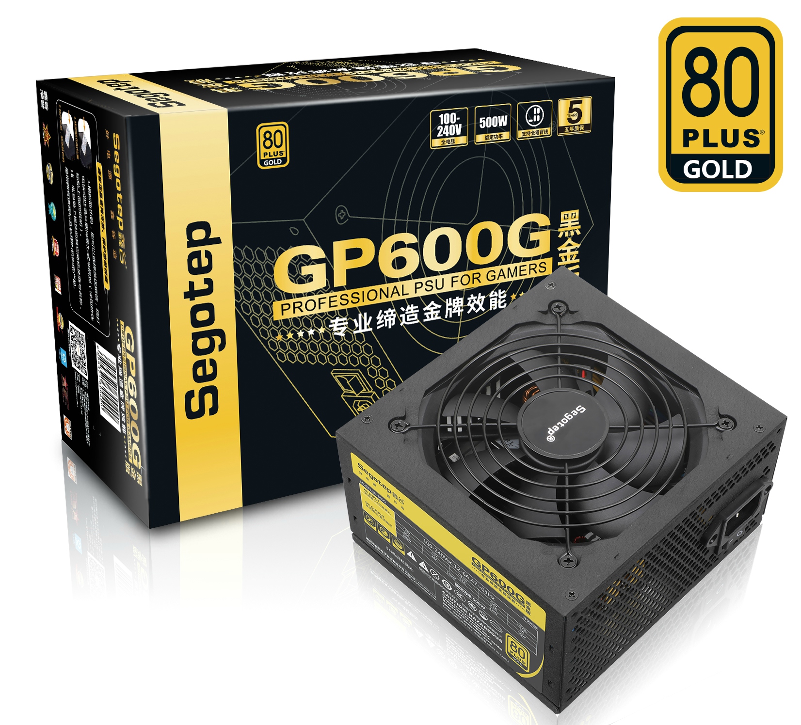 YGM 500W GP600G Blackgold 80PLUS Gold игровой блок питания