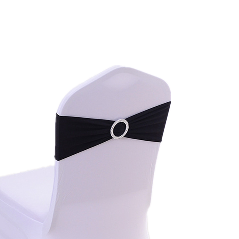 Wedding Banquet Decoration Buckle Slider Chair Cover Stretch Band Sashes Bow