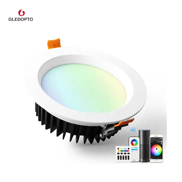 SmartThings Compatible Gledopto Zigbee plus smart downlight 6W 9W 12W with Zll manual touch remote