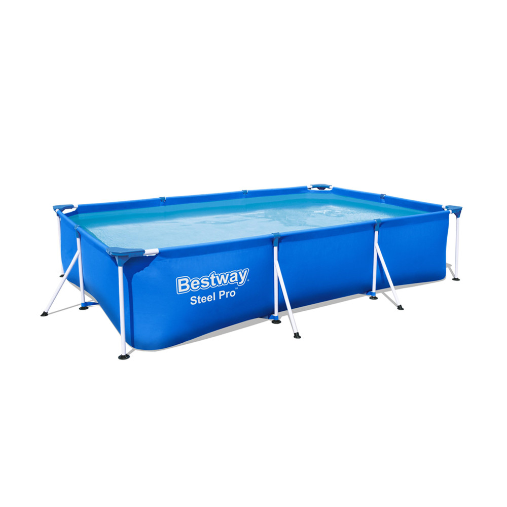 Bestway 56404 Piscina синий прямоугольный металлический стальной каркас над наземным бассейном семейный открытый бассейн