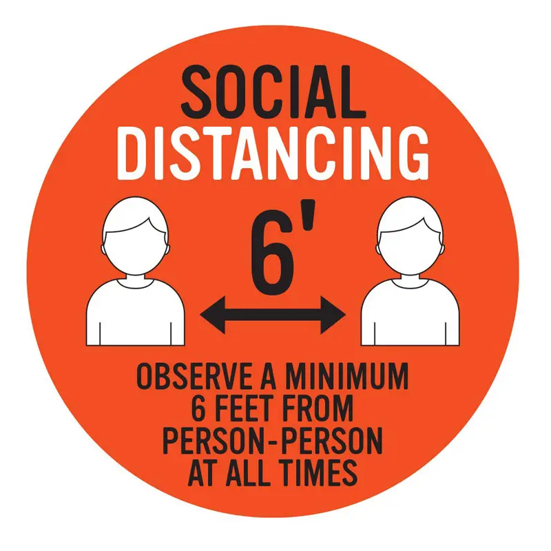 Custom Maintain Social Distance Wall Window Floor Sign