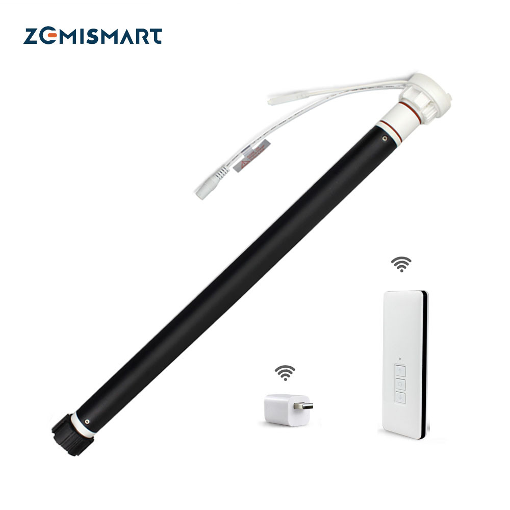 Двигатель для жалюзи Zemismart Tuya WiFi с электроприводом на батарейках для трубки 35-38 мм smart Life Alexa Google Home