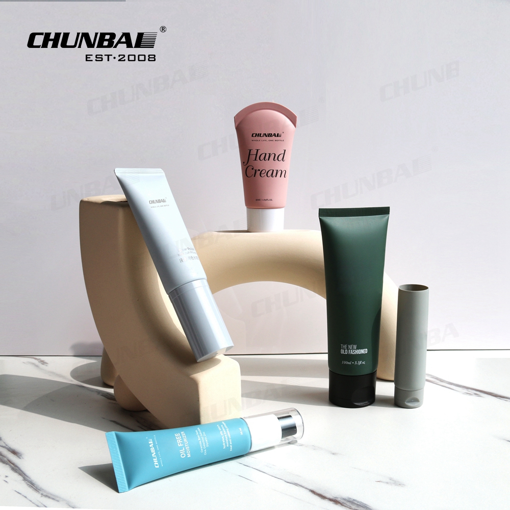 empty 50ml 100ml face wash squeeze lotion hand cream sunscreen container plastic packaging cosmetic tube with screw flip top