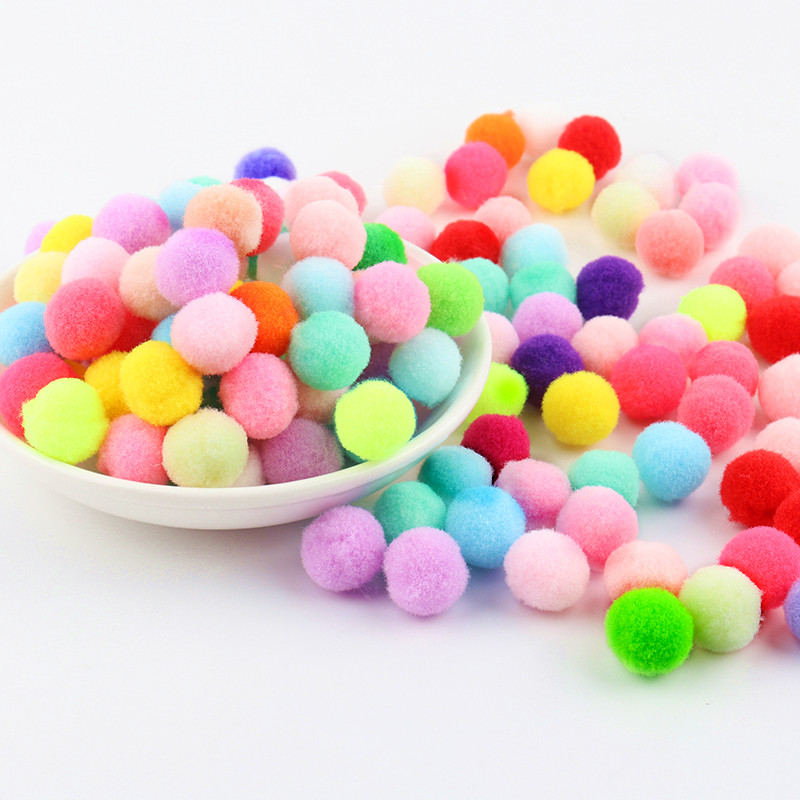 300 шт./пакет, мягкая и пушистая; Верх: помпоны-10 мм Плюшевые Pom Poms мяч 1 см Pompones "сделай сам" для швейного ремесла детские игрушки Свадьба декабря