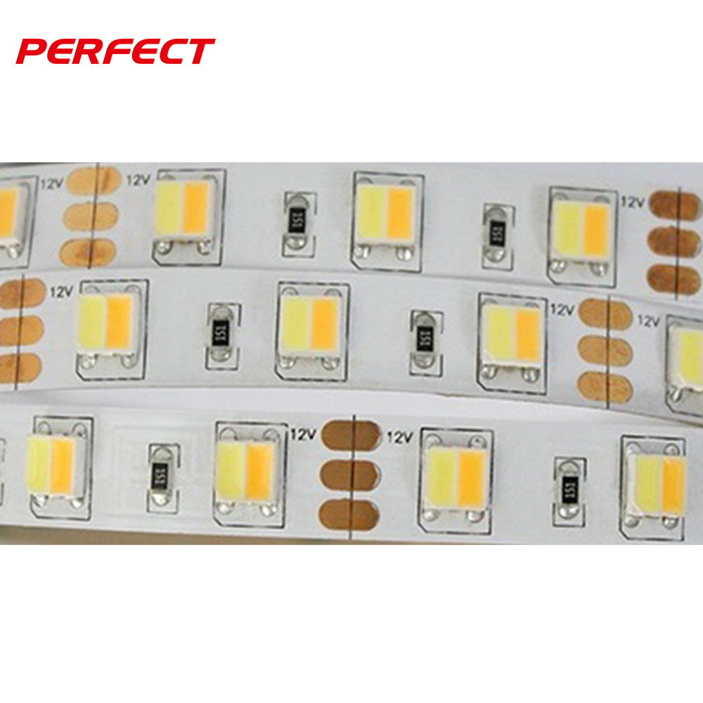 10 мм широкий smd 5050 2 в 1 двойной белый цвет Светодиодная лента CCT регулируемая с ce rohs