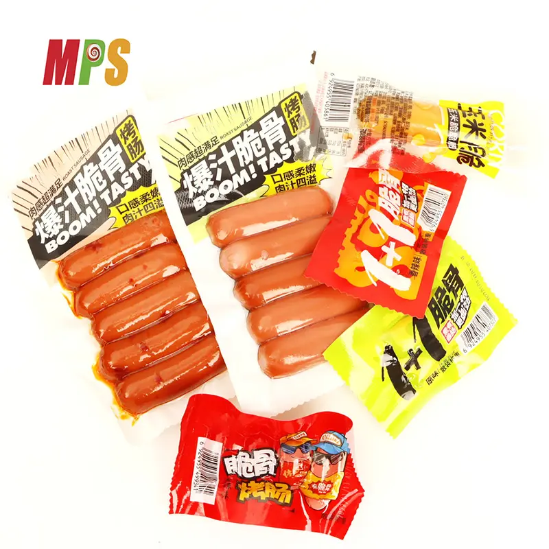 Factory Price Instant Hot Dogs Casual Snacks BBQ Spicy Taste Meat Jujube Flavor Ham Snack Sausage